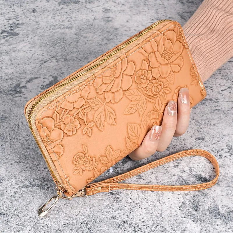 PorteMonnaie simple zip fleurie