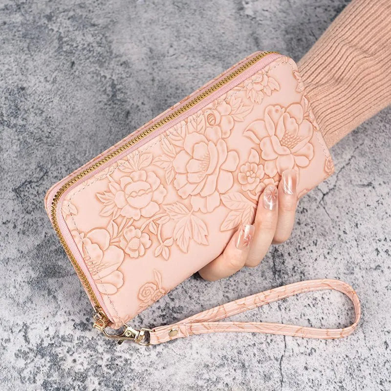 PorteMonnaie simple zip fleurie