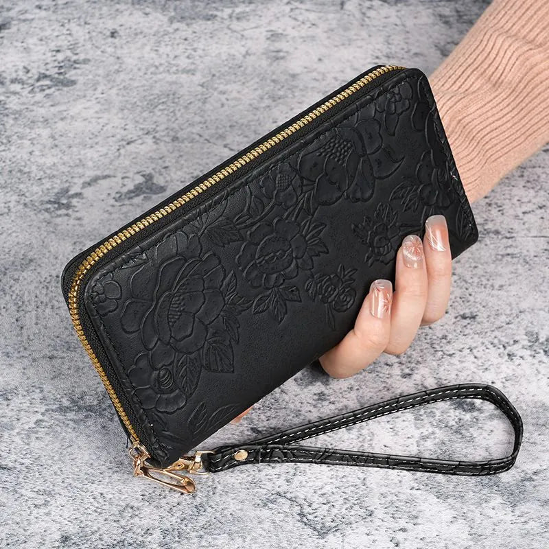 PorteMonnaie simple zip fleurie