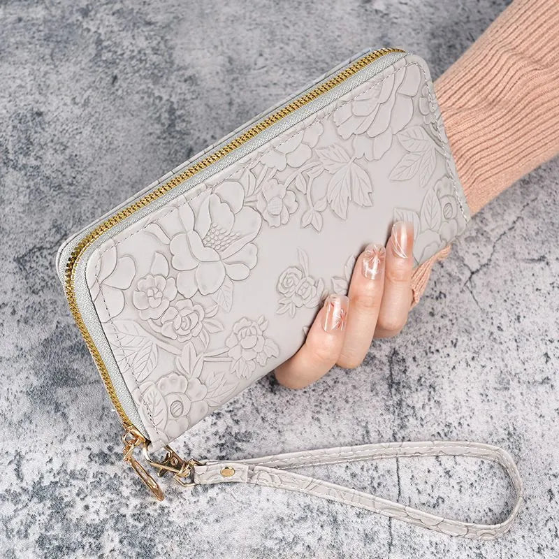 PorteMonnaie simple zip fleurie