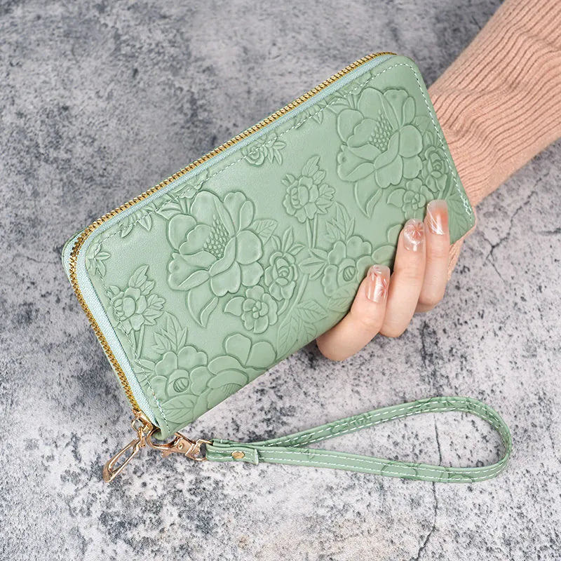 PorteMonnaie simple zip fleurie