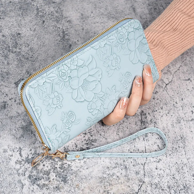 PorteMonnaie simple zip fleurie