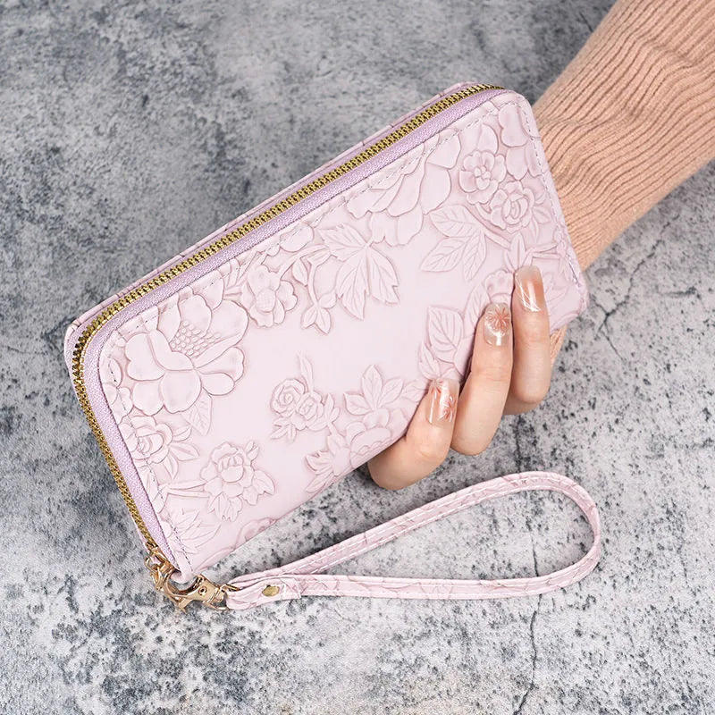 PorteMonnaie simple zip fleurie